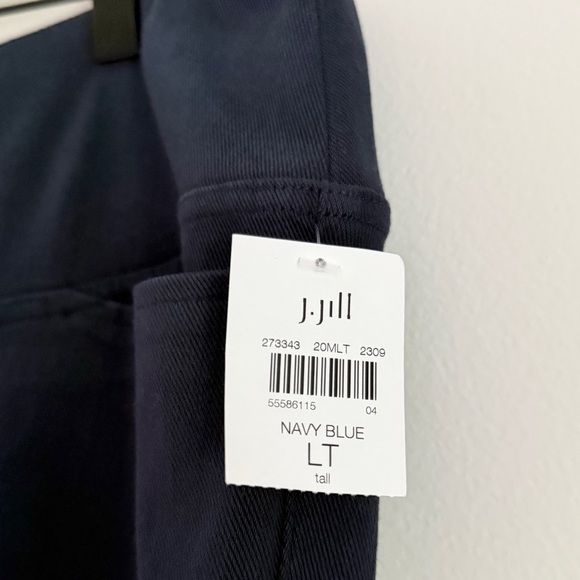 NWT‎ J. Jill Wearever Women’s Smooth Fit Knit Pull On Jeans Navy Blue Large Tall - Picture 7 of 9